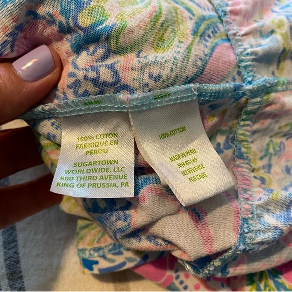 Lilly Pulitzer Colorful Flocks Full of Fun Floral Flamingo Print Loro Dress L - Picture 12 of 12